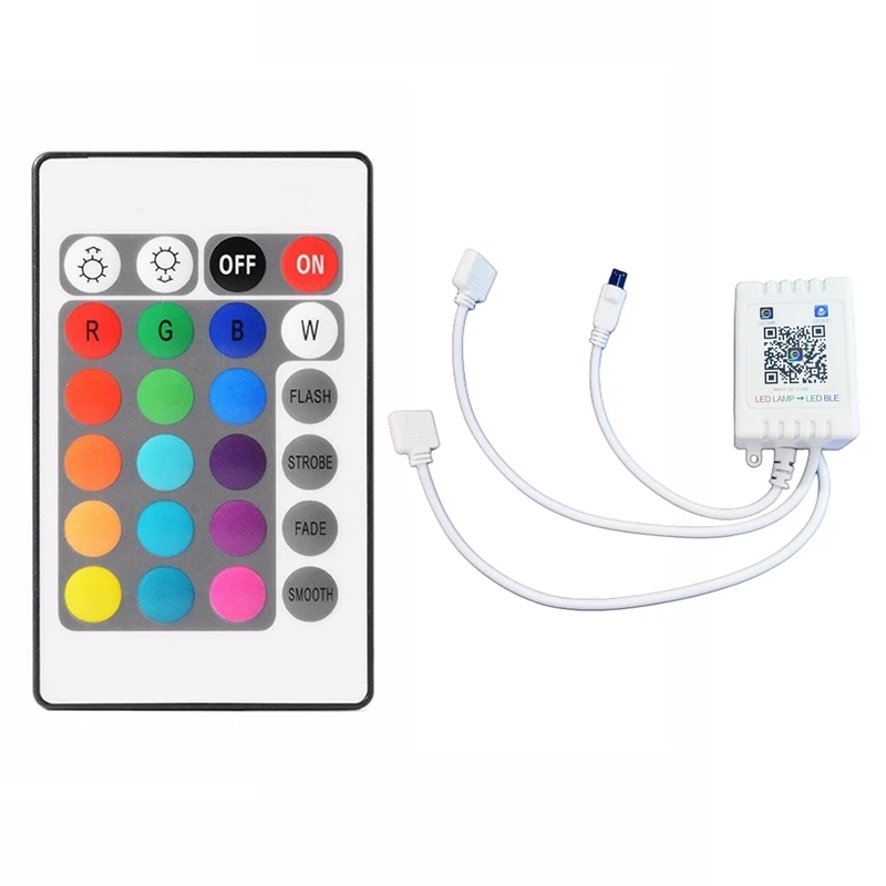 

Пульт дистанционного управления RGB с Bluetooth, инфракрасный прибор для управления светодиодсветодиодный светильник Тами WS2811 WS2812, 24 клавиши, 5-24 ...