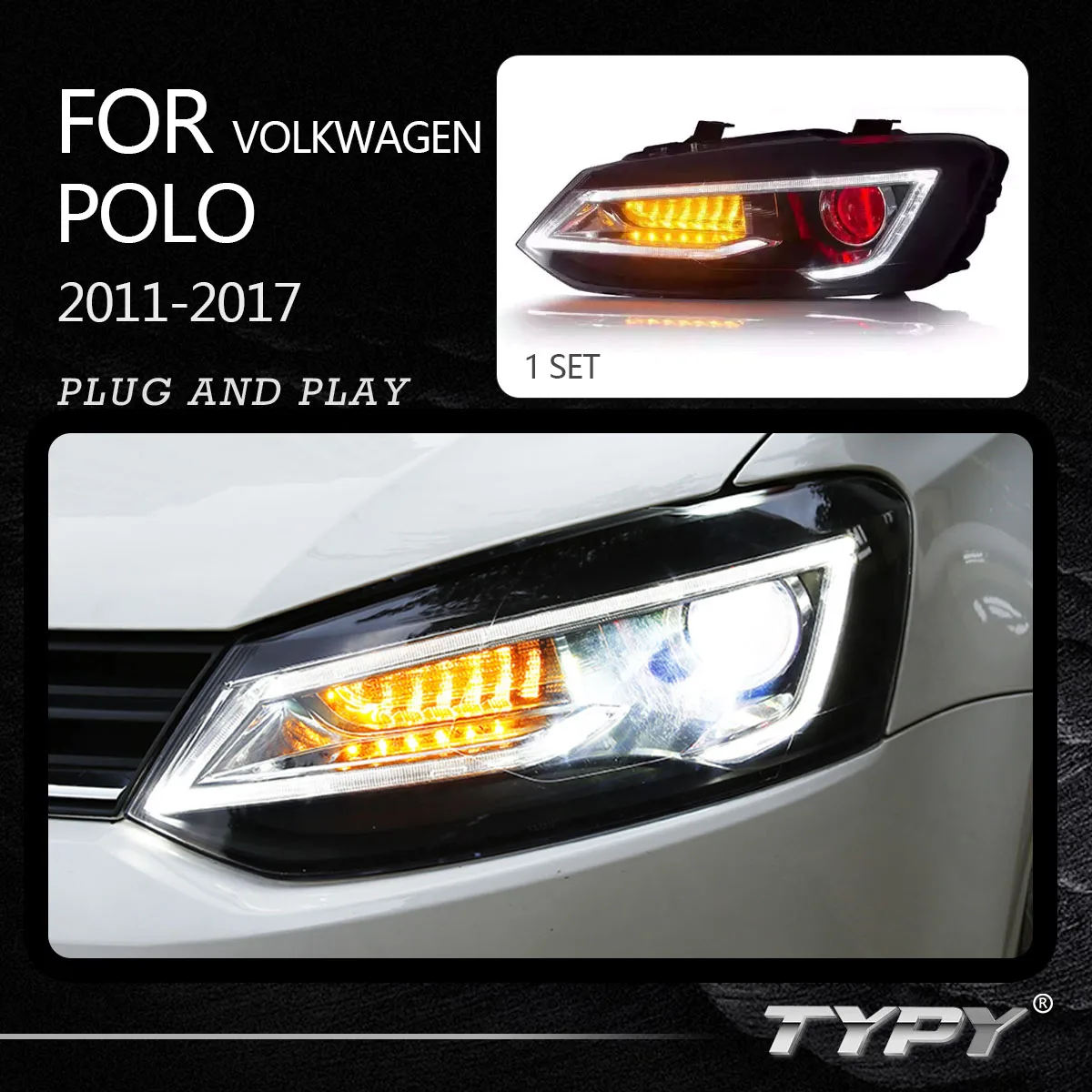 

Автомобильная фонарь в сборе для Jetta1/Sagita светильник, фара 2012-2018 A5, дизайн со стандартными дневными ходовыми огнями, движущийся сигнал поворота, ксеноновая фара