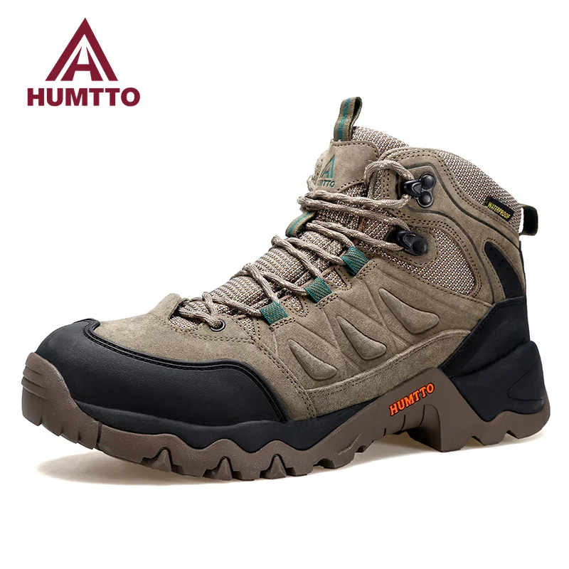 HUMTTO Hiking Boots Winter Mens Sneakers Waterproof Sports Climbing Trekking Shoes for Men Luxury Designer Outdoor Safety Shoe