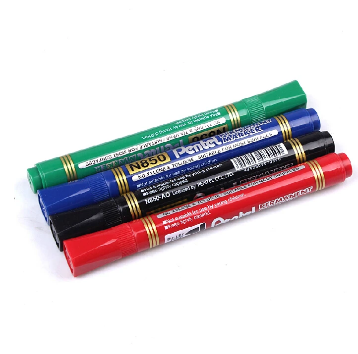 1 Piece Japan Pentel N850 Permanent Marker Paint Pen 4.2mm Round Tip Non-toxic Waterproof Black Red Blue Marker Office Supplies images - 6
