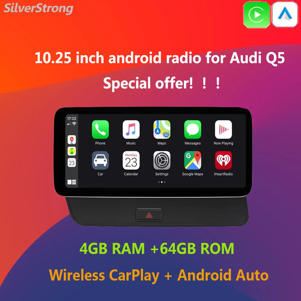 Лучшая цена 4 Гб + 64 Apple Carplay Android 10 автомобильное радио для Audi Q5 2009-2016 Google BT WIFI
