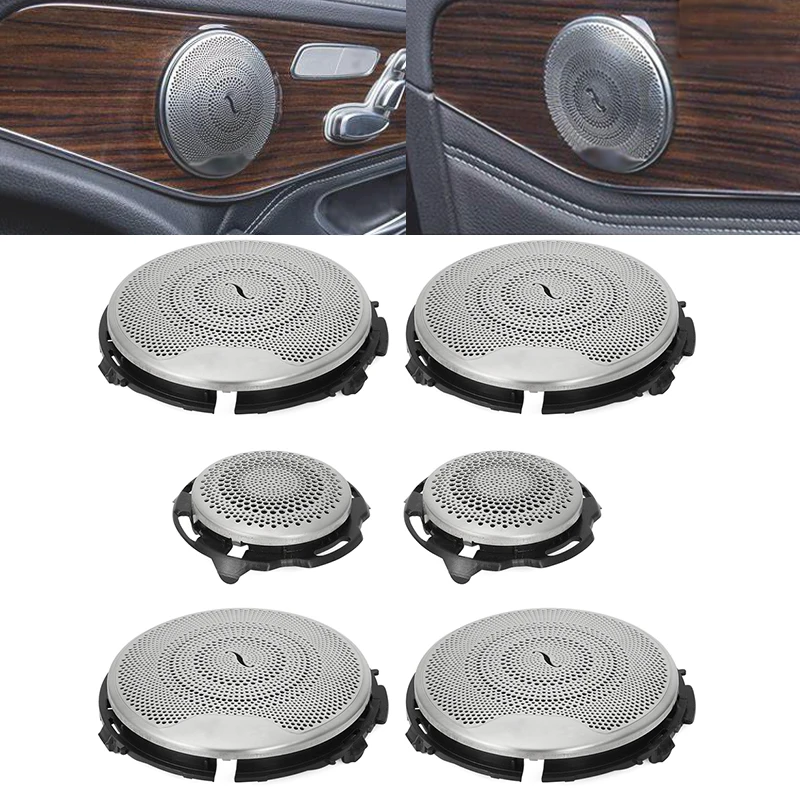 Car Speaker Covers For Mercedes Benz GLC X253 W205 W213 E C AMG Class Series Door Audio Loudspeaker Tweeter Midrange Lid Trim