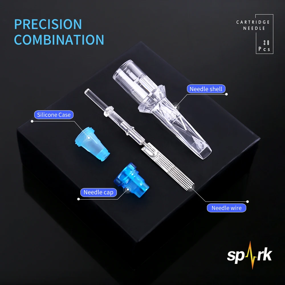 Алмазные картриджи из нержавеющей стали 316L стерилизованные тату-иглы 20 шт.