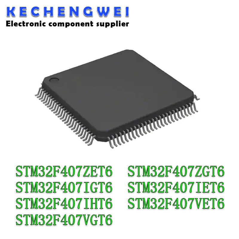 

STM32F407VET6 STM32F407VGT6 STM32F407ZET6 STM32F407ZGT6 STM32F407IGT6 STM32F407IET6 STM32F407 New Original ic chip In stock