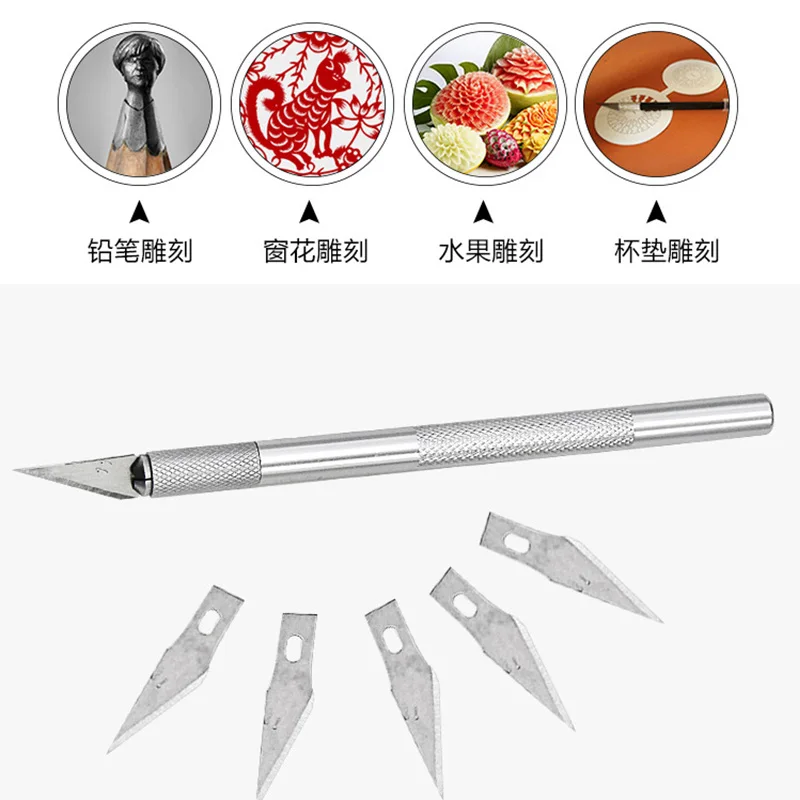

Art Utility Knife Engraving Pen Knife with 1Blade Precision Sticker Washi Tape Cutter Home School Supplies Durable