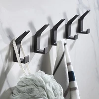 nordic self adhesive hooks hanger black bathroom accessories bathtowel hooks robe rack wall coat rack clothes hanger key holder