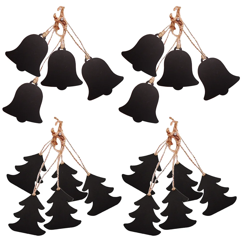 

Christmas Tags Chalkboard Hanging Board Blackboard Gift Mini Wood Wooden Ornaments Labels Small Message Ornament Pendant Tree