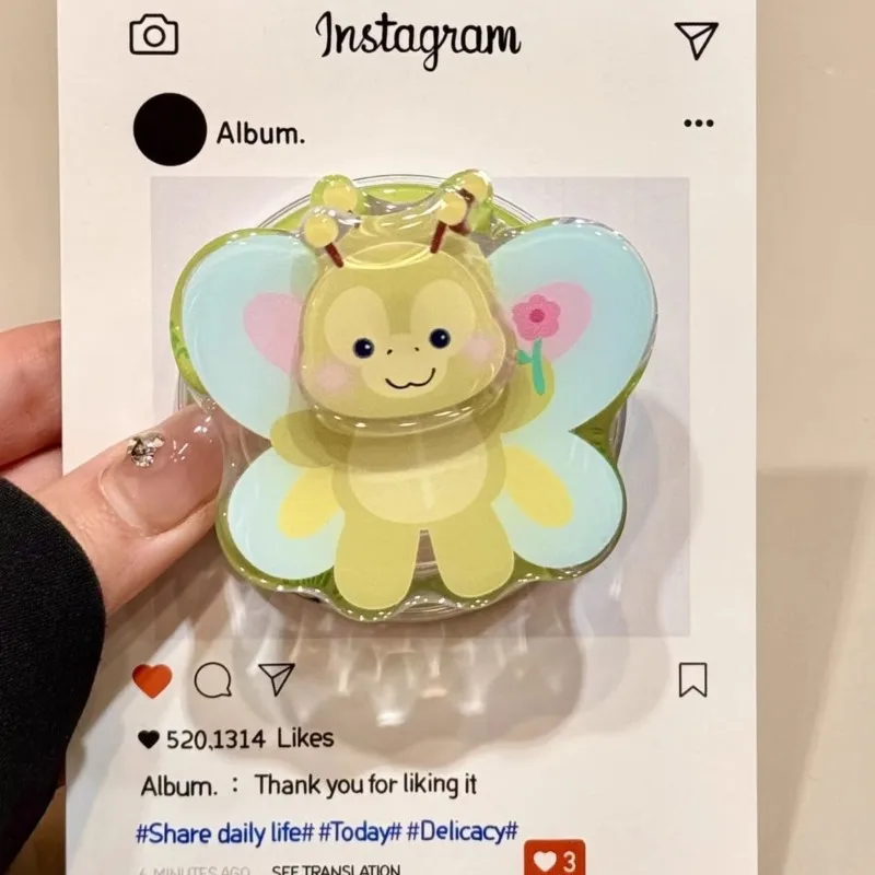 Фото Магнитный держатель для телефона Duffy Family Olu Mel 3D Butterfly, милый кавайный держатель MagSafe для всех смартфонов №1
