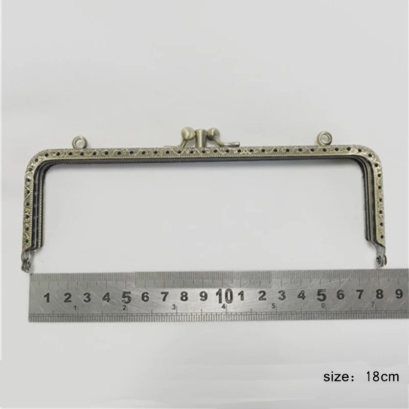 10pcs/lot  Double layer Metal Frame Purse for Clutch Coins Bag Handle Kiss Clasp Lock Accessories For Bag 8.5/10.5/12.5/15/18cm