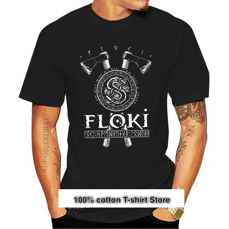 

Camiseta vikinga Floki Loki para hombres, camisa de cuello redondo de los dioses nórdicos, nueva marca de moda, 2018