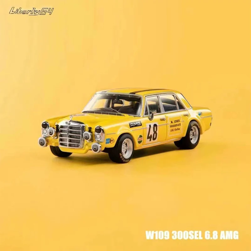 

Liberty 1:64 Model Car 300 SEL W109 Alloy Die-Cast Vehicle -Yellow Pig No.48