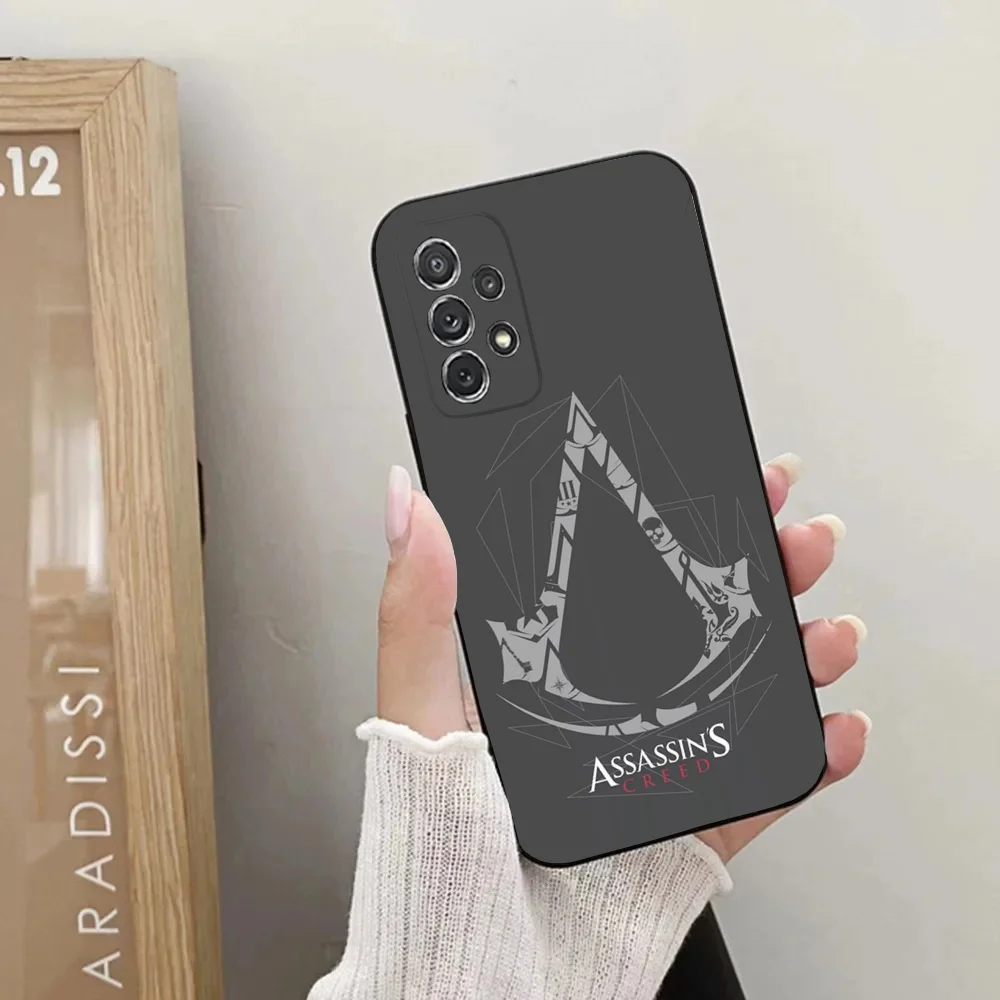Чехол для телефона Samsung Galaxy A20 A21s A22 A31 A32 A52 A53 A72 73 A80 A91Soft A-Assassins C-Creeds черный чехол