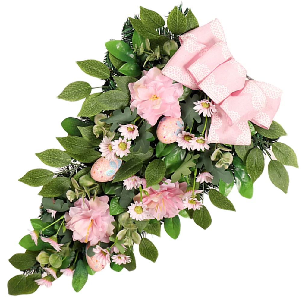 

Door Easter Wreath Artificial Teardrop Garland Ornament Garlands Decorations Hanging Windowfloral Decoration Eggs Stair Flower