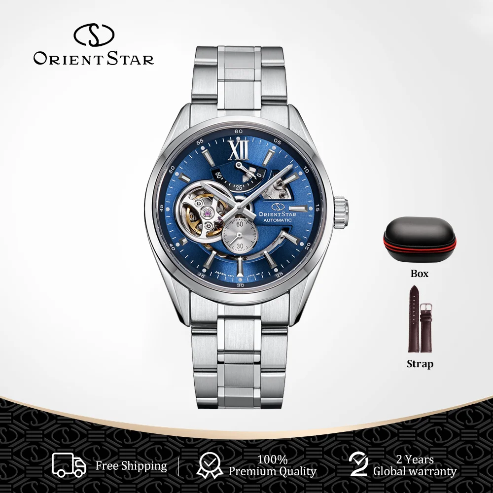 

ORIENT STAR Mechanical Man Watch, Japanese Semi-skeleton Small Seconds Power Reserve Indicator Sapphire /RE-AV0114E