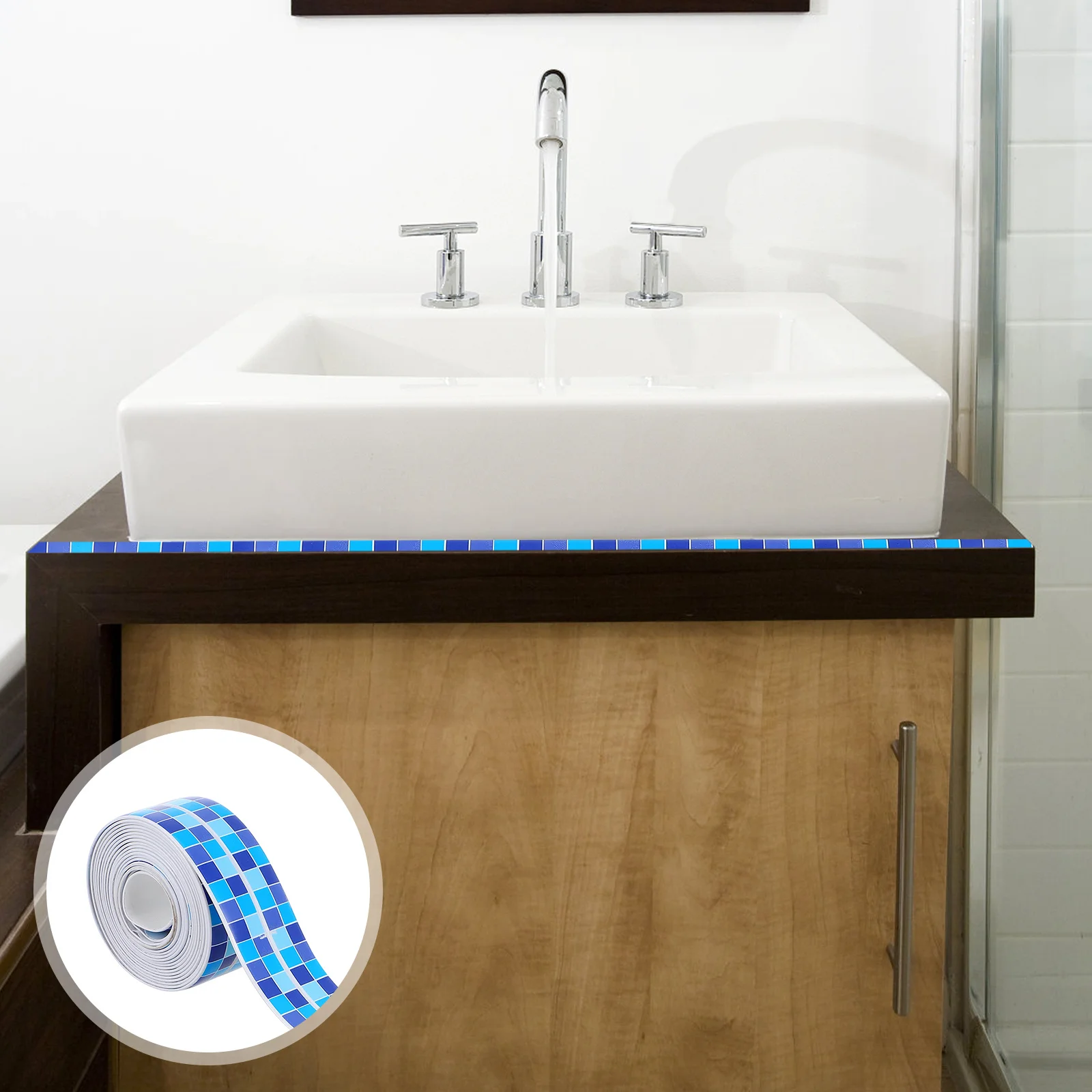 

1 Roll Kitchen Sink Adhesive Tape Self-adhesive Toilet Seal Decal Bathroom Tool