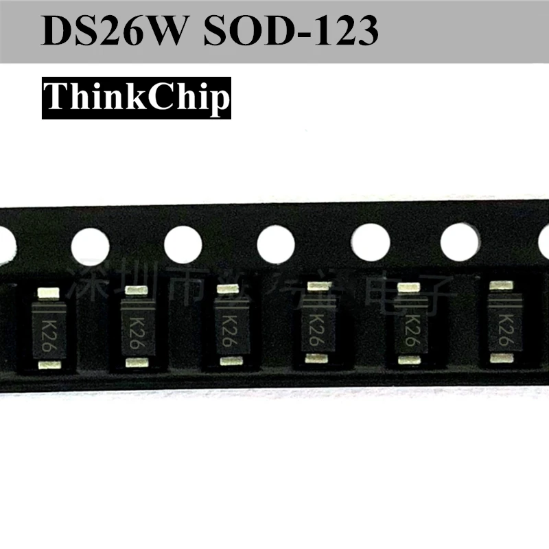 

(100pcs) DS26W SOD-123 1206 SMD Schottky Diode SS26 2A 60V (Marking K26)