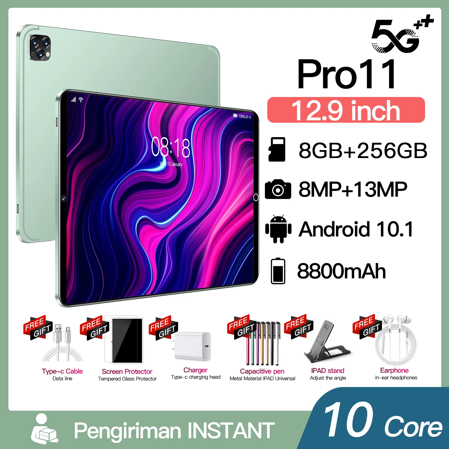 

Глобальная распродажа, планшетофон, 8 ГБ + 10,1 ГБ, новый планшет Android, подключаемый две карты, full screen HD + wifi + распознавание лица