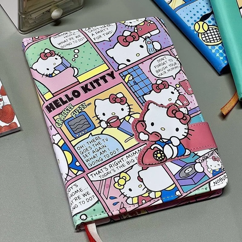 Аниме Sanrio Hello Kitty блокнот Cinnamoroll Pochacco B6 журнал с магнитной застежкой книга