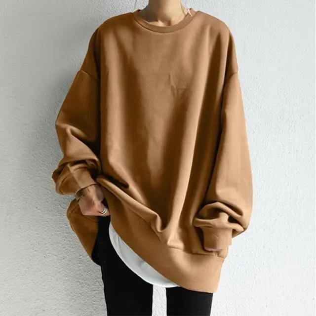 

Fashion Women's Hoodie Long Sleeve Autumn Solid Sweatshirt Casual Loose Women's Pullover Oversized Hooded Streetwear Top