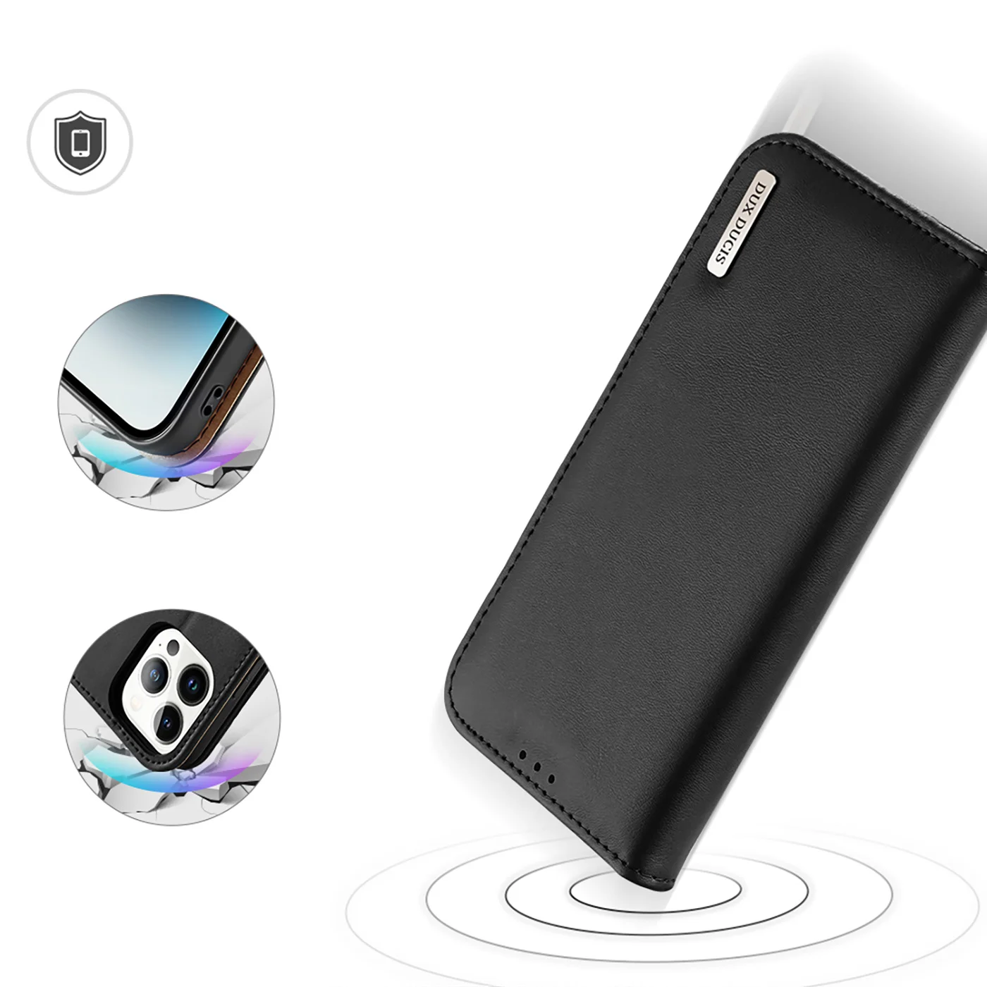 Чехол-Кошелек DUX DUCIS из натуральной кожи для iPhone 14 Pro