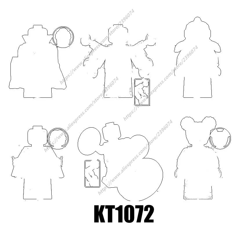 Фигурки-конструкторы KT1072 XP548 XP549 XP550 XP551 XP552 XP553 1 шт