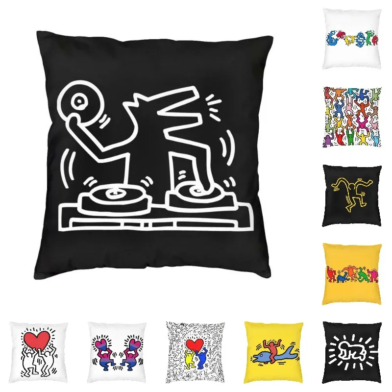 Street Pop Graffiti Keiths Throw Pillow Covers Home Decor No