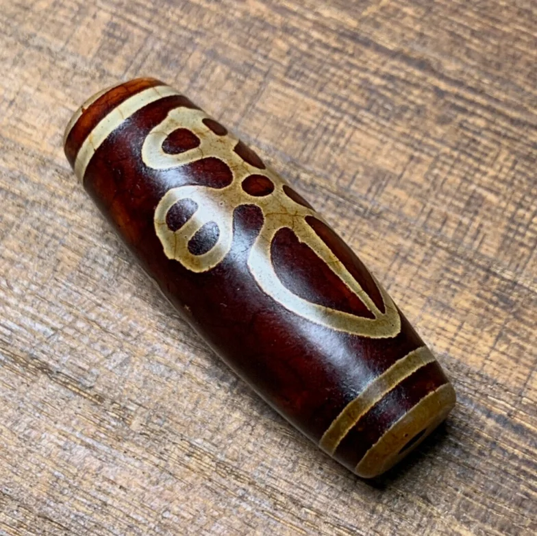 Тибетский Непальский Гималайский Древний Агат Старый Дзи Талисман Глаз Бусина