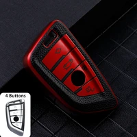 leather car remote key case cover shell fob for bmw 1 3 5 7 series g20 g30 g11 x1 x3 g01 f25 x5 f15 x6 f16 f10 f07 f30 f32 f20