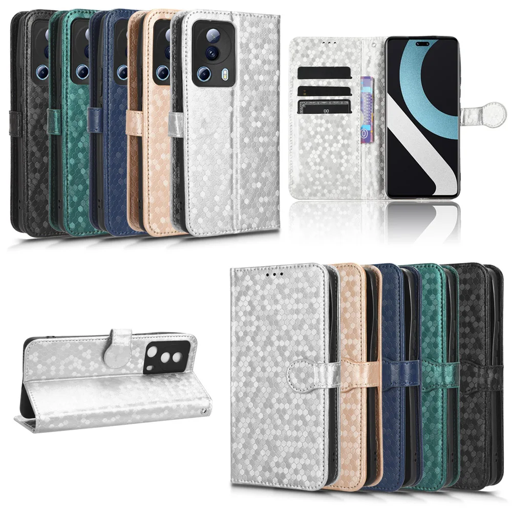 

Luxury Ripple Leather Flip Case for Xiaomi 13Lite Civi2 POCO C55 C40 M5 X5 13 12T Pro Redmi Note 12 11 A1 K60 Pro plus K50 Cover