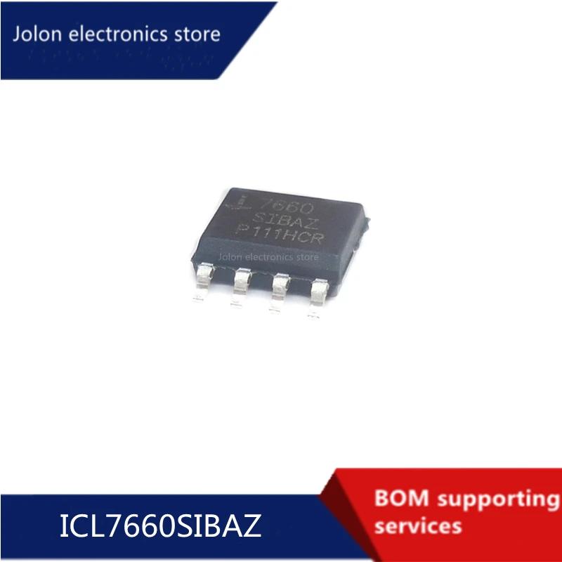 ICL7660SIBAZ-T SMD SOP-8, шелкографированный 7660SIBAZ преобразователь заряда IC10kHz ~ 35kHz