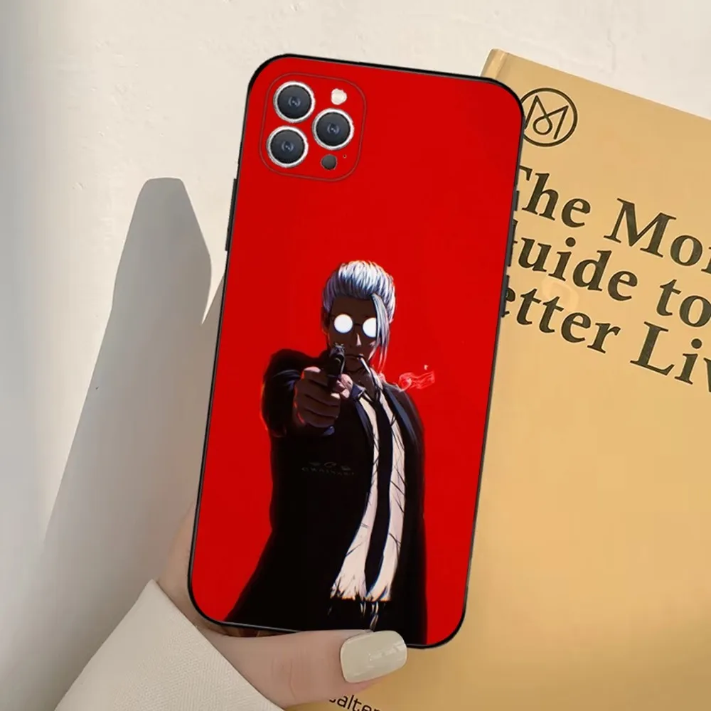 S-Sakamoto Days Phone Case For iPhone 16 15 14 13 12 11 Pro X XS Max XR Plus Mini Soft Black Cover