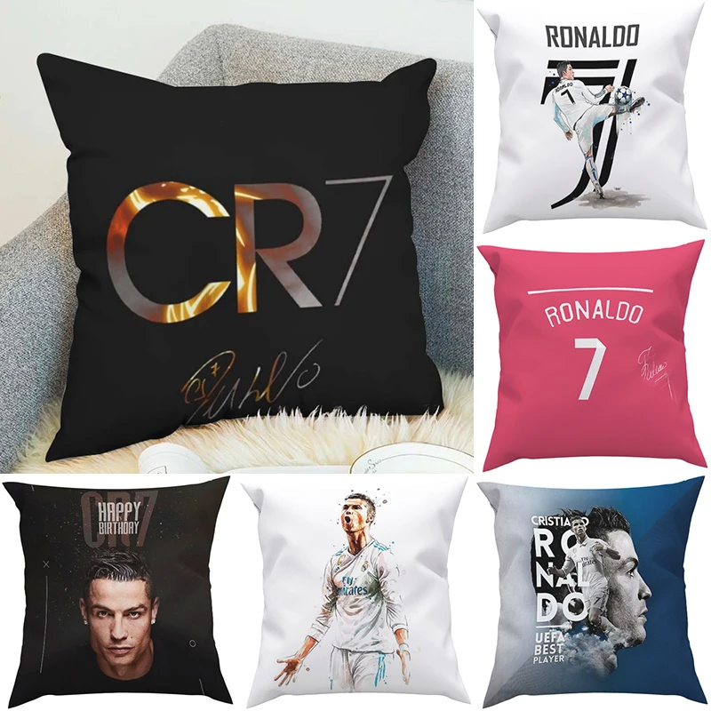 

Cushion Cover 45*45 CR7 Cristiano Ronaldo Couple Pillow Pillowcases for Pillows 45x45 Sofa Cushions Fall Decor Pillowcase Covers