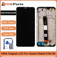 100 original lcd for xiaomi redmi 9 9a 9c lcd with frame display and touch screen assembly for redmi 9a 9c lcd display screen