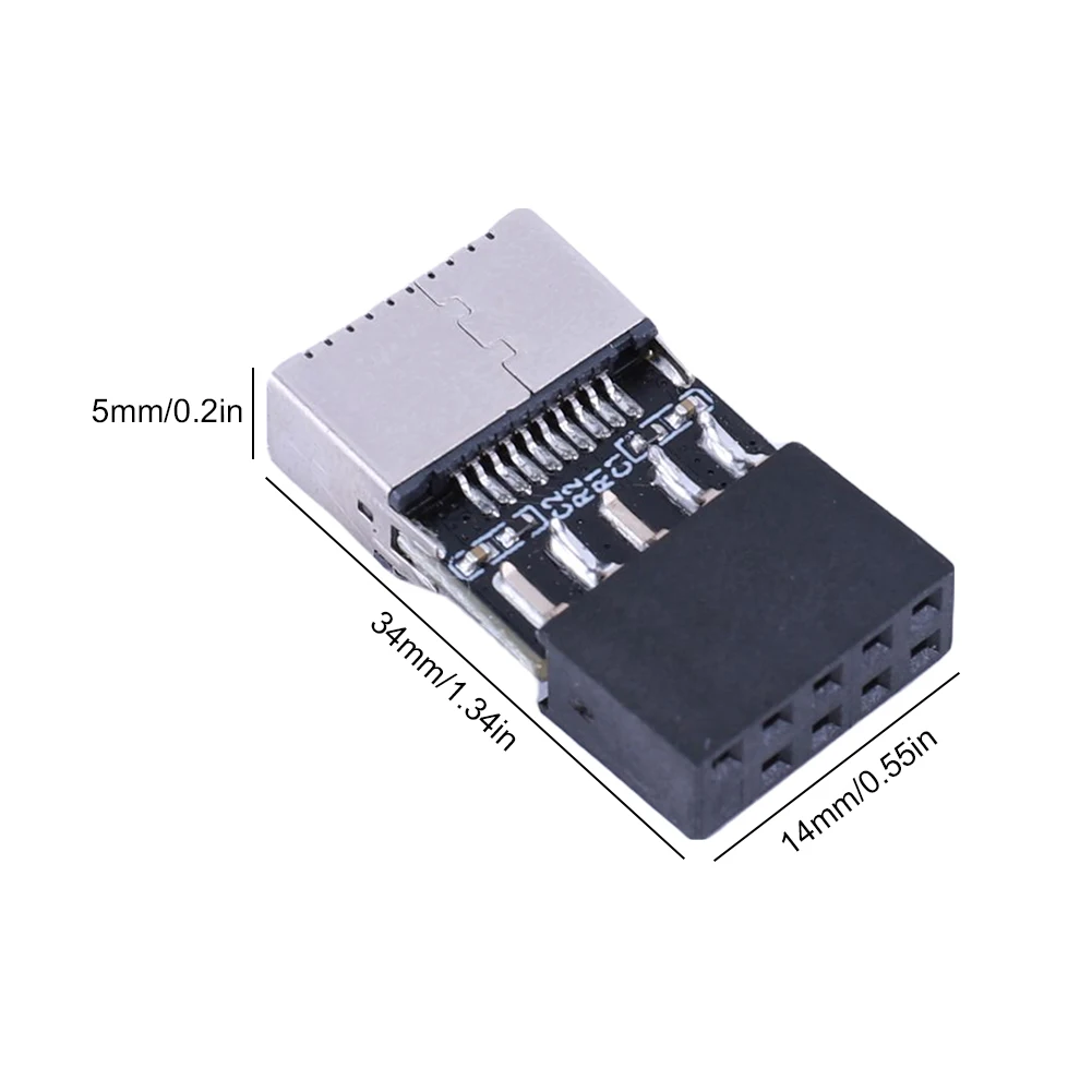 Карта расширения USB 2.0 с разъемом Type-C (9-контактный), Plug and Play, конвертер для материнских плат (для ОСWindowsLinux) (art.: 3920d4e83b466) - 3920d4e83b466