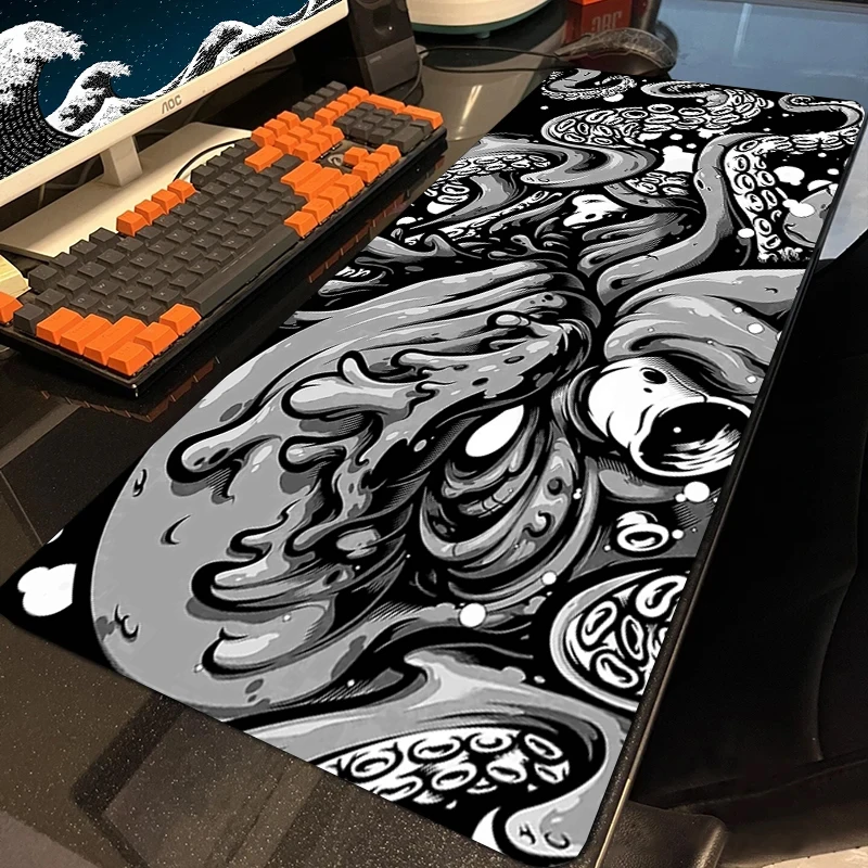 

Personalized Art Mouse Pad Large Black And White Mousepad Laptop Natural Rubber Gaming Mouse Mat XXL 500x1000mm Desk Mat Big Rug
