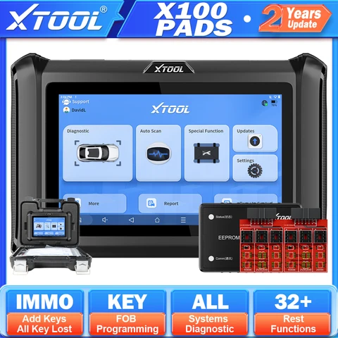 Русский XTOOL X100 PAD X100 колодки автомобильный программатор ключей IMMO OBD2 диагностический инструмент все ключи потеря обновление X100PAD X100PAD2 с EEPROM