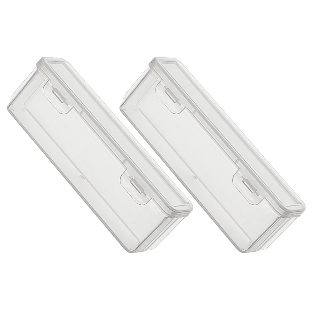 

2 Pcs Travel Eyeglass Organizer Sunglasses Holder Plastic Case Dust-proof Storage Pp