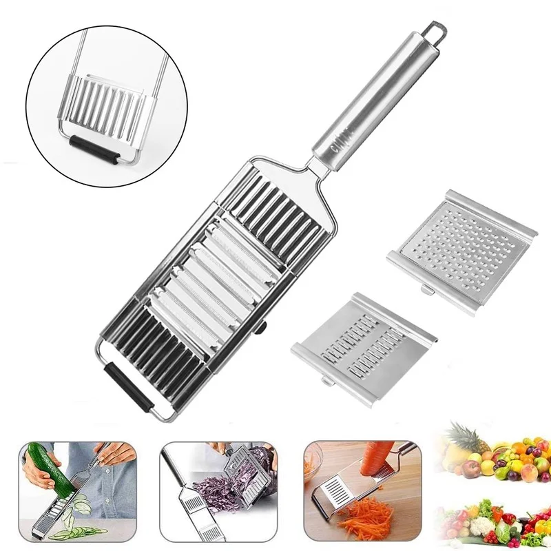 

Vegetable Cutter Stainless Steel Food Chopper For Fruit Potato Slicer Carrot Cheese Grater Vegetable Slicer Tools Kitchen Gadget