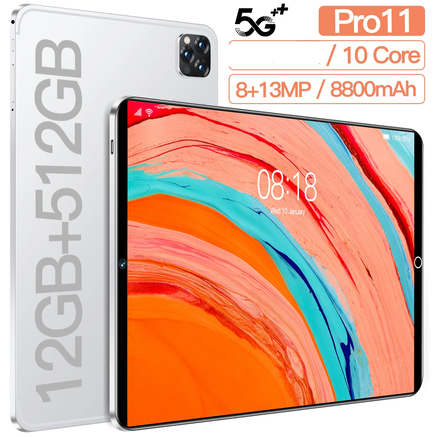 

[Global Edition] 2022 Nova Tablet De Chegada Pc Android 12 Polegadas Tela Grande 12+512GB Card Duplo Classe Online