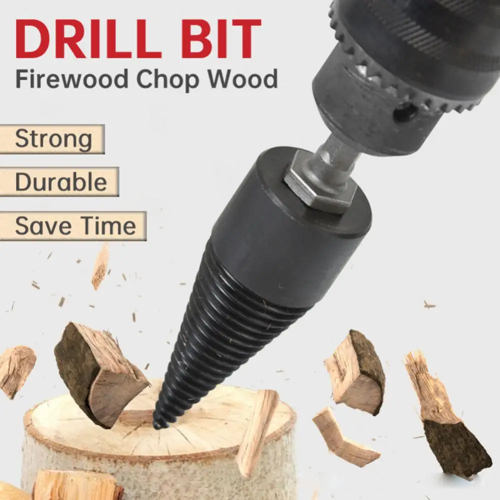 

Firewood Splitter Drill Electric Screwdriver Bit For Wood Log Splitter Firewood Splitter Drill Bit Round Woodworking Tools