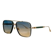 luxury green frame sunglasses for women fashion brand glasses square metal sunshade for men