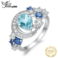 jewelrypalace new arrival moon star 6 8ct genuine sky blue topaz created sapphire 925 sterling silver statement ring for woman
