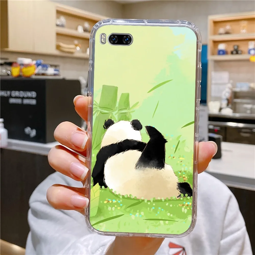 Panda Cute Label Phone Case For Huawei Mate P10 P20 P30 P40 P50 Smart Z Honor 50 60 70 Pro Lite Transparent