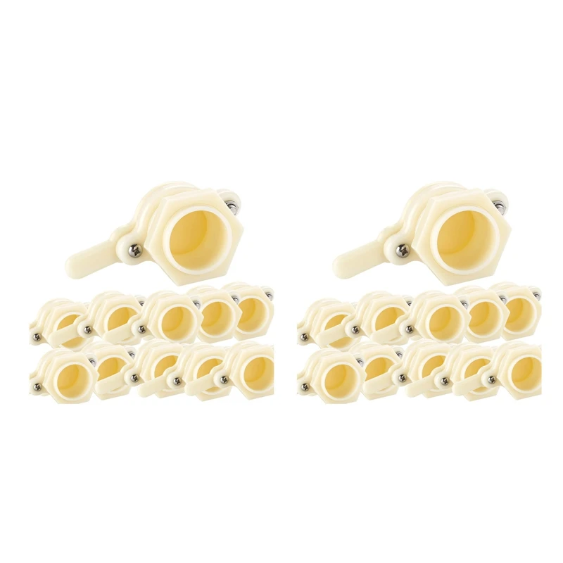 

20 Pcs Nylon Heavy Duty Honey Gate Valve With Wing Nut Bee Hive Tool Use On Pails And Some Extractors