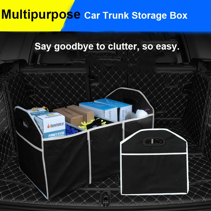 

Foldable Vehicular Organizer Box Auto Multiuse Tools Storage Bag Car Trunk Finishing Artifact Large Capacity