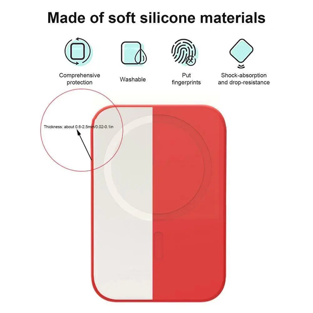 

Ultra-thin Silicone Protective Cover Wireless Charger Cover For Battery Pack T0j7