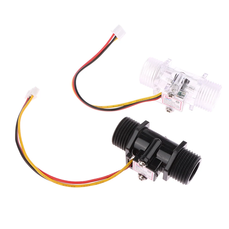 

G1/2" Water Flow Sensor Switch Fluid Flow Meter Water Control Transparent Enclosure DC 5-15V Use For Water Heaters