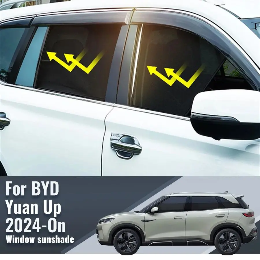 Для BYD Yuan UP PRO 2024 2025 Магнитный автомобильный солнцезащитный козырек Занавеска на