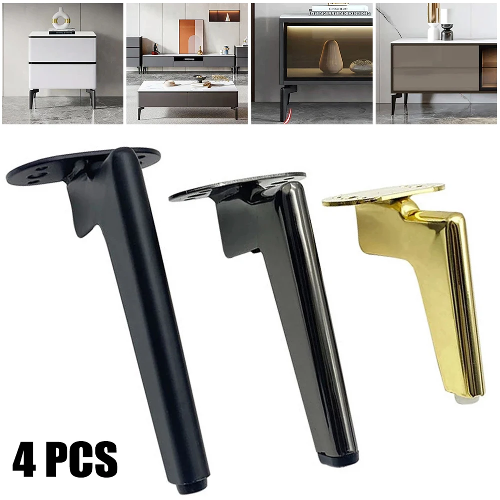 

4pcs 12/15/18cm Furniture Legs Metal Table Feet Sofa Dressers Desk Bed Cabinet Replacement Furniture Leg Part Tools