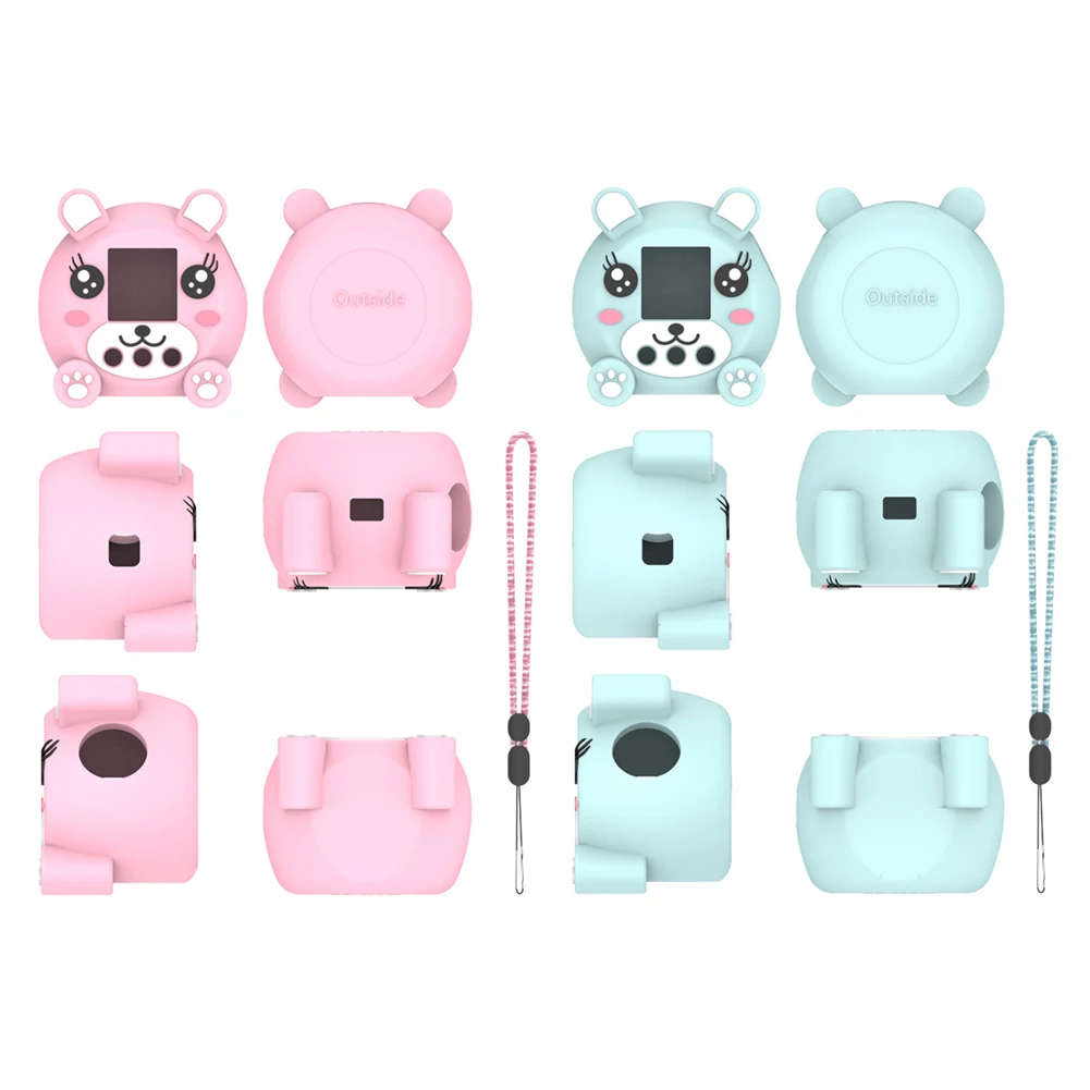 Силиконовый чехол противоударный защитный с ремешком мультяшный для Punirunes